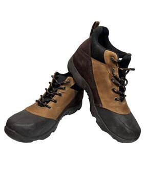 Stihl Mens LawnGrips Brown & Black Safety Toe Work Shoes Size 9.5 Leather & Rubb